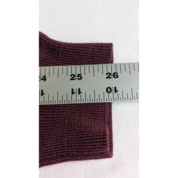 .Jos A Bank Traveller 100% Merino wool mock neck Mens Sweater  Sz L Burgundy EUC - Picture 4 of 7